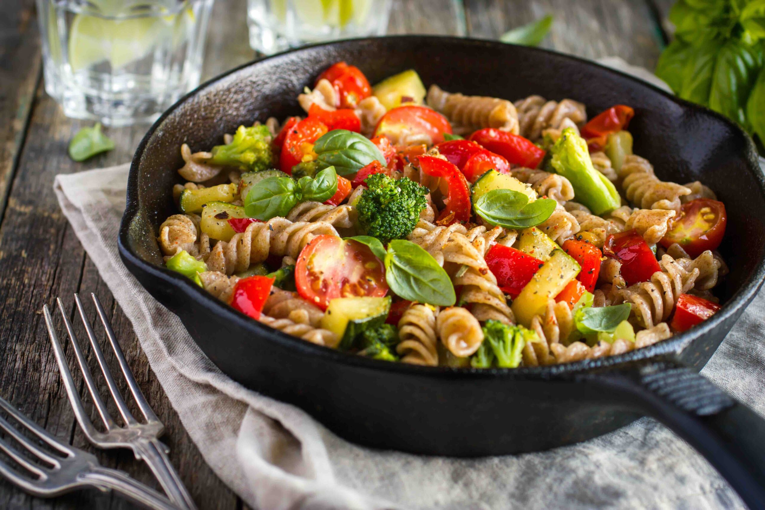 Vegetarian pasta is delicious and healthy!